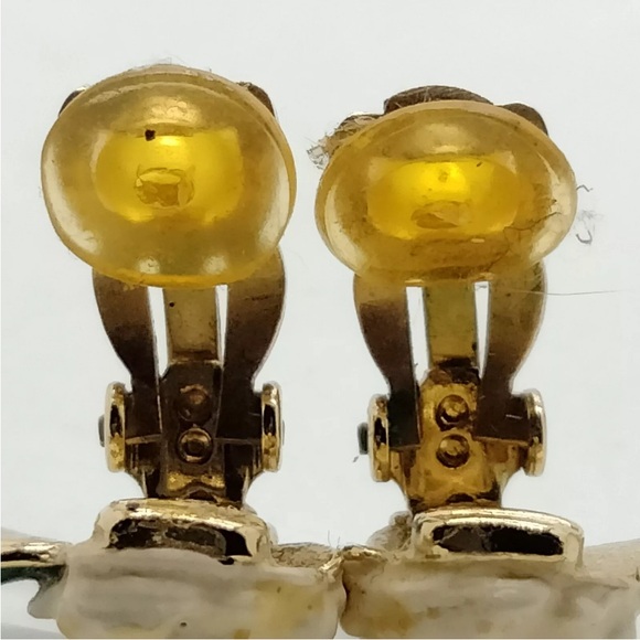 Chanel Black & Green Camilla Flower Earrings - Picture 7 of 8